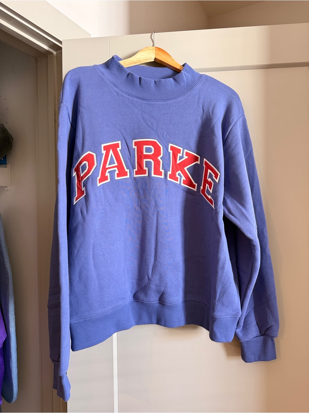 Parke High Tide Varsity Mockneck in Navy and Red - Picture 4 of 7